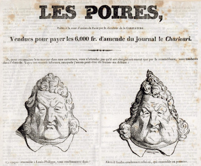 Les Poires (The Pears), by Charles Philipon, 1831. Wikimedia Commons, Bibliothèque nationale de France.