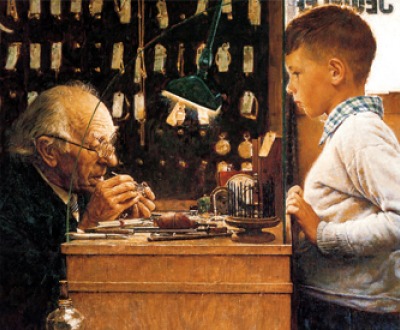 Norman Rockwell, from an advertisement for The Watchmakers of Switzerland, 1953.
