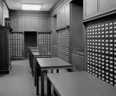 U.S. Department of the Interior, First Floor, Wing 1100 West, Library, Card Index Alcove.