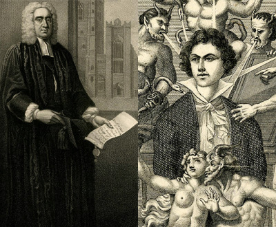 Engravings of Jonathan Swift by Edward Scriven, after Francis Bindon, 1818, and of the Marquis de Sade, by H. Biberstein, nineteenth century.