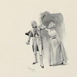 Lady in Colonial Dress Striking a Gentleman with Her Fan, by Thure de Thulstrup, 1895. Cooper Hewitt, Smithsonian Design Museum, gift of F. Elizabeth De Voy. Lady in Colonial Dress Striking a Gentleman with Her Fan, by Thure de Thulstrup, 1895.