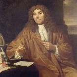 Anthonie van Leeuwenhoek, the Dutch scientist credited with the discovery of microbes in the seventeenth century, painted by Jan Verkolje, c. 1670.