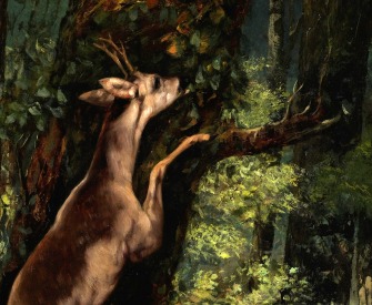 Deer in the Forest, by Gustave Courbet, 1868.