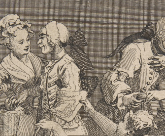 The Laughing Audience (detail), by William Hogarth, 1733. The Metropolitan Museum of Art, Harris Brisbane Dick Fund, 1932.