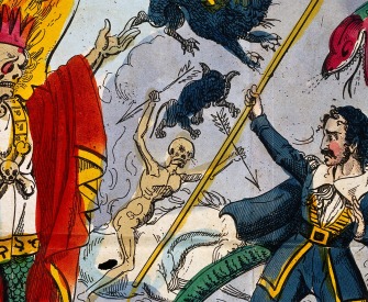 The Devil and Dr. Faustus meet.