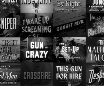 Film noir title screens.