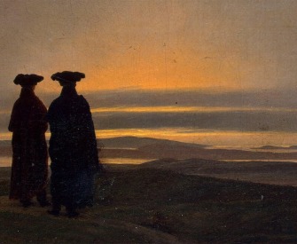Caspar David Friedrich Evening Landscape with Two Men by Caspar David Friedrich.