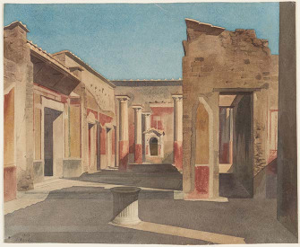 Ruins at Pompeii, by Gabriel-Auguste Ancelet, 1853