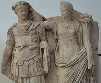 Relief depicting Nero and Agrippina from the Aphrodisias Museum, 2015. Photograph by Carole Raddato. Flickr (CC BY-SA 2.0).