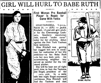 “Girl Will Hurl to Babe Ruth,” Austin Statesman, March 31, 1931.