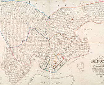 1846 Map of Brooklyn and Williamsburg, from New York Public Library. 1846 Map of Brooklyn and Williamsburg