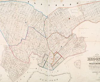 1846 Map of Brooklyn and Williamsburg
