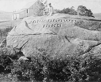 John Brown’s grave and the “Big Rock,” North Elba, New York, c. 1896. Photograph by Seneca Ray Stoddard. Library of Congress, Prints and Photographs Division.