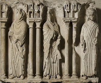 Relief Fragment with Three Monks.