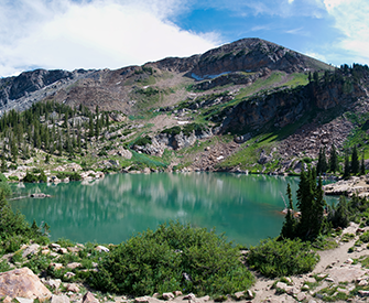 Cecret Lake in the Albion Basin area near Alta, Utah. Photograph by Jeffrey McGrath. CC BY-SA 3.0.