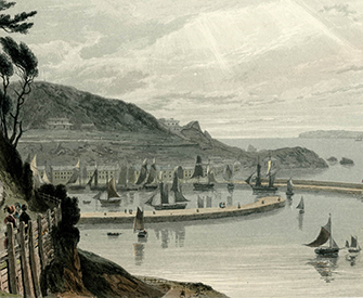 Torquay, Devon, by William Daniell, 1825. The British Museum.