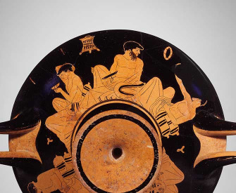 Drinking cup, attributed to the manner of the Pistoxenos Painter, c. 480 BC.