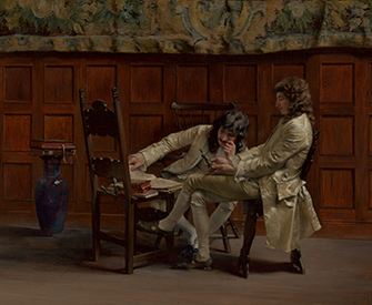 A Difficult Question (Une Question Difficile), by Ignaz Marcel Gaugengigl, 1883. The Metropolitan Museum of Art, Bequest of Martha T. Fiske Collord, in memory of Josiah M. Fiske, 1908. A Difficult Question (Une Question Difficile), by Ignaz Marcel Gaugengigl, 1883. The Metropolitan Museum of Art, Bequest of Martha T. Fiske Collord, in memory of Josiah M. Fiske, 1908.