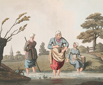 Leech Finders, by George Walker, 1814. NYPL. Leech Finders, by George Walker, 1814. NYPL.