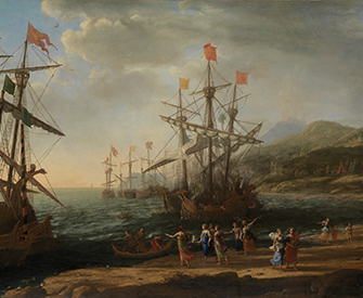 The Trojan Women Setting Fire to Their Fleet (detail), by Claude Lorrain (Claude Gellée), c. 1643. The Metropolitan Museum of Art, Fletcher Fund, 1955.