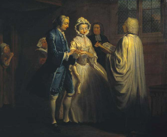Pamela Is Married, by Joseph Highmore, c. 1743.