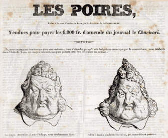 Les Poires (The Pears), by Charles Philipon, 1831. Wikimedia Commons, Bibliothèque nationale de France.