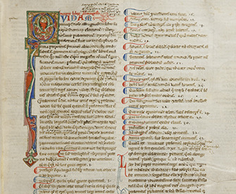 From Ptolemy’s The Almagest, translated from the Arabic by Gerard of Cremona, 1200. State Library Victoria.
