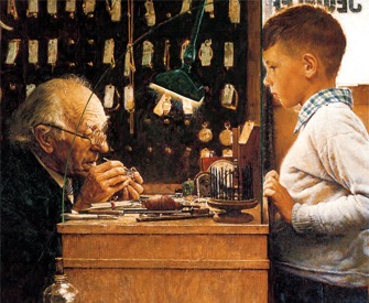 Norman Rockwell, from an advertisement for The Watchmakers of Switzerland, 1953.