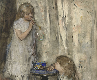 Two Girls Blowing Bubbles, by Jacob Maris, c. 1880.