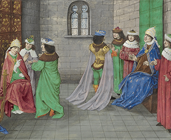 Pope Urban VI and the Antipope Clement VII, c. 1480–83, by Master of the Getty Froissart. The J. Paul Getty Museum, Los Angeles. Digital image courtesy of the Getty’s Open Content Program.