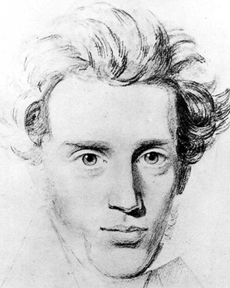 Drawing of Danish philosopher Søren Kierkegaard.