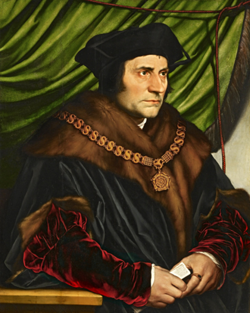 Hans Holbein portrait of Sir Thomas More.