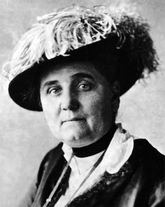 Jane Addams Black and white photograph of social reformer and pacifist Jane Addams.