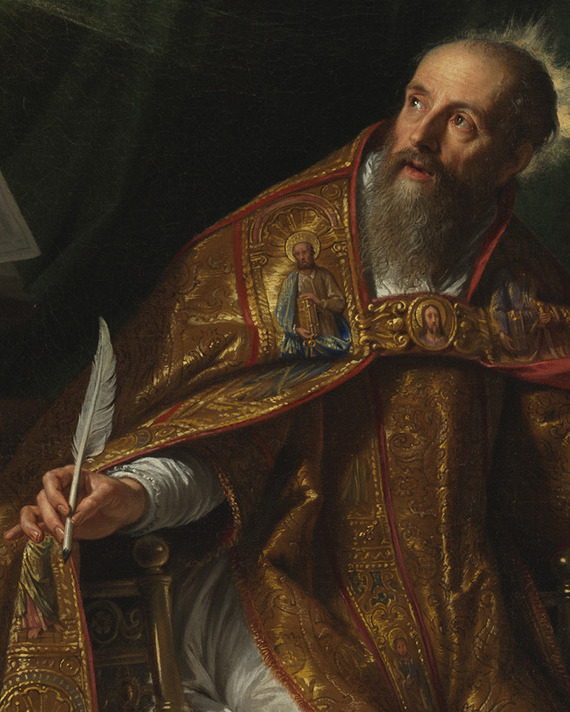 Saint Augustine (detail), by Philippe de Champaigne, c. 1645.