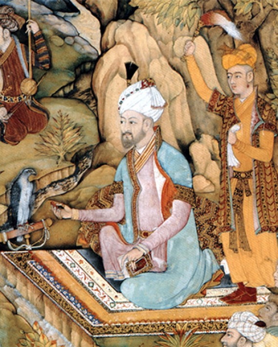 Depiction of Mughal dynasty founder Babur.