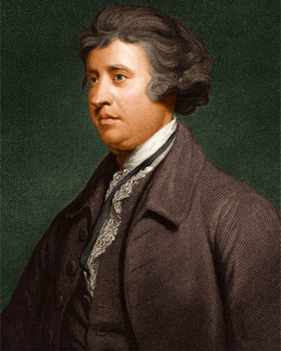 Painted portrait of British statesman and political thinker Edmund Burke.