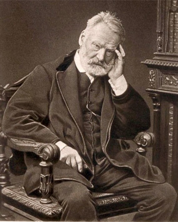 Black and white photograph of French writer Victor Hugo.