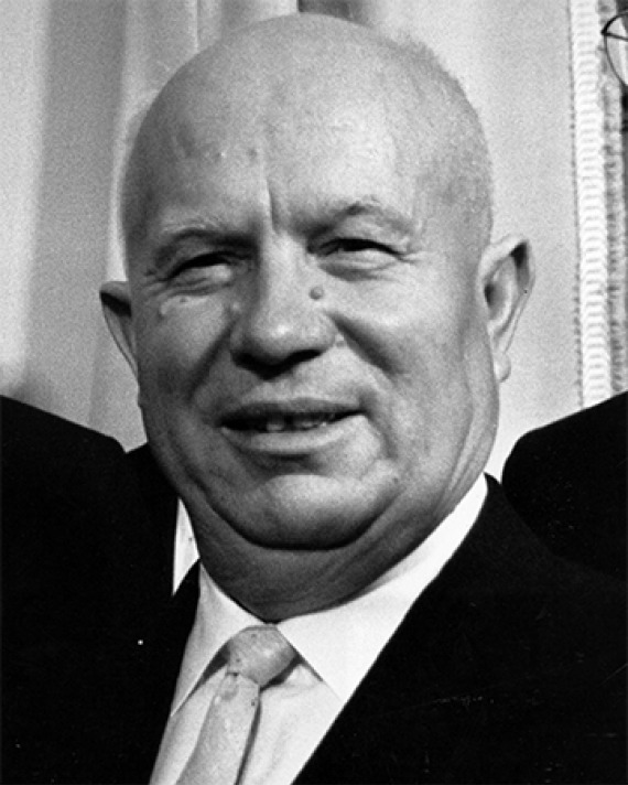 Photograph of former Soviet premier Nikita Khrushchev.
