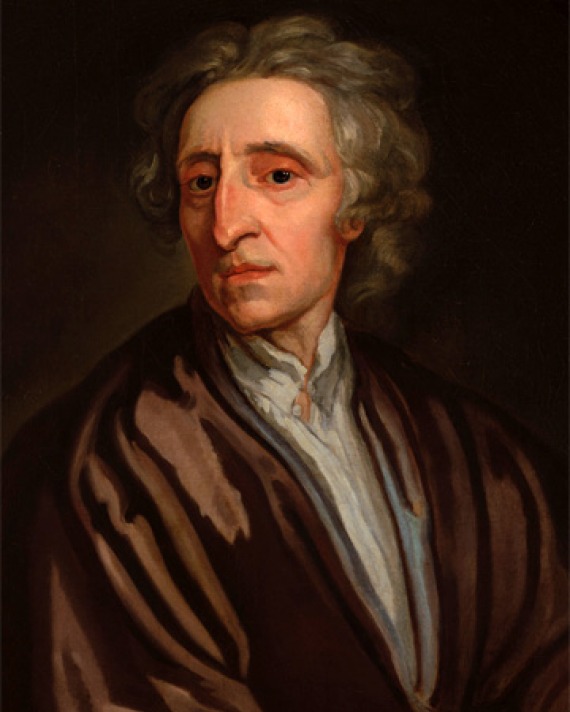 Color portrait of English philosopher John Locke.