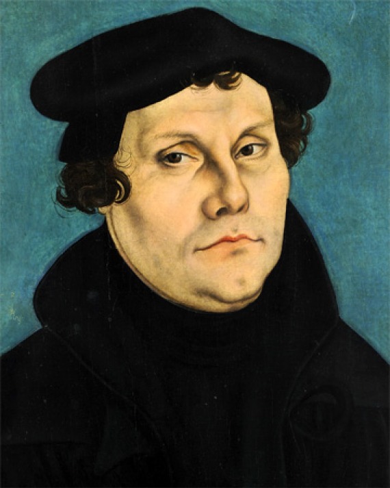 Color portrait of German theologian and reformer Martin Luther.