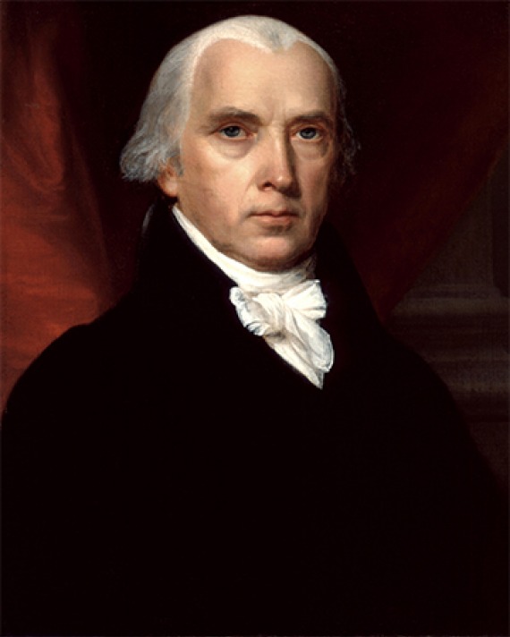 Fourth President of the United States James Madison.