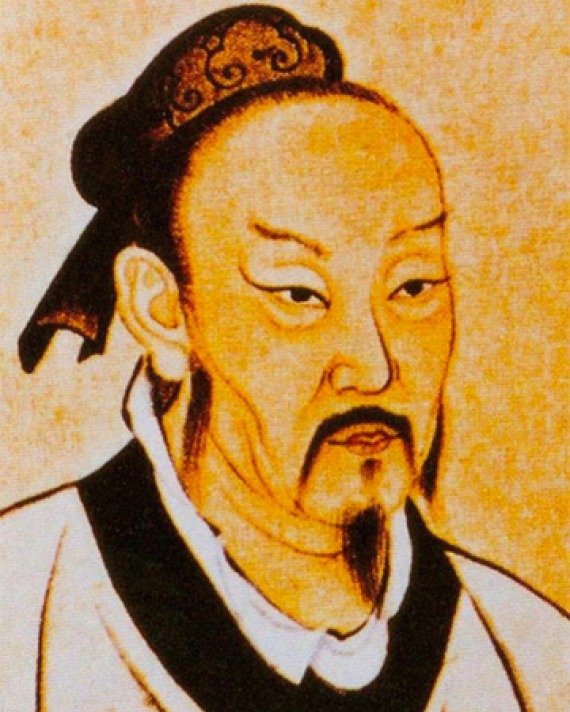Color painting early Chinese philosopher Mengzi.