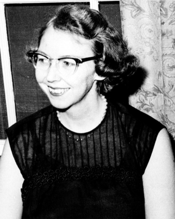 Photograph of American novelist and writer Flannery O’Connor.