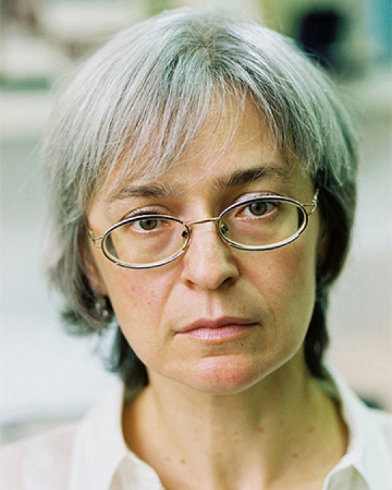 Photograph of Russian journalist Anna Politkovskaya.