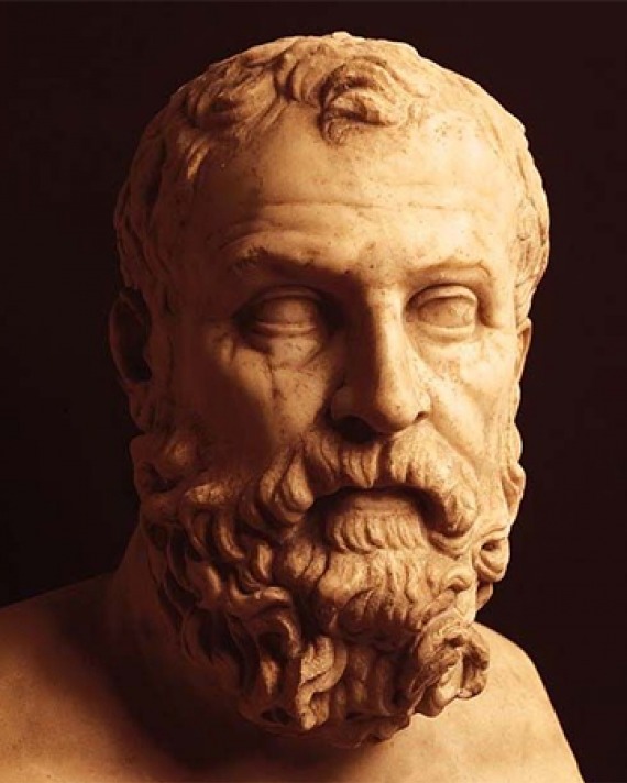 Bust of Athenian statesman Solon.