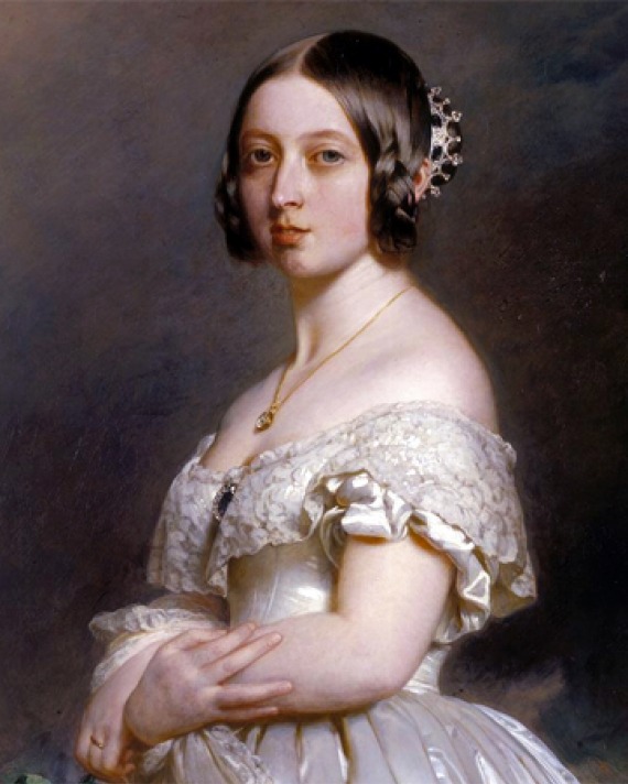 Painting of a young Queen Victoria