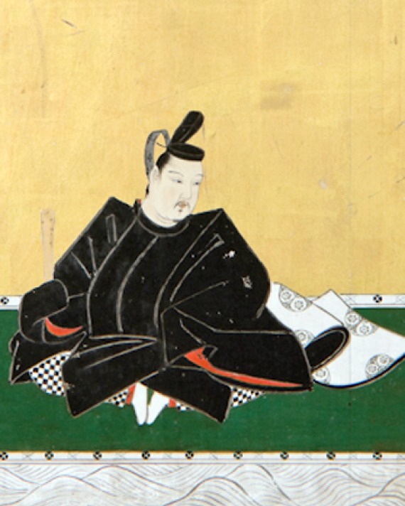 Painting of Japanese statesman and poet Otomo no Yakamochi.