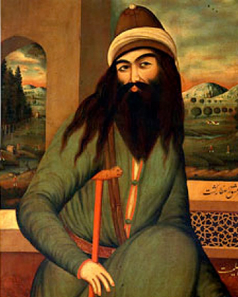 Painting of Persian Muslim poet Farid ud-Din Attar.