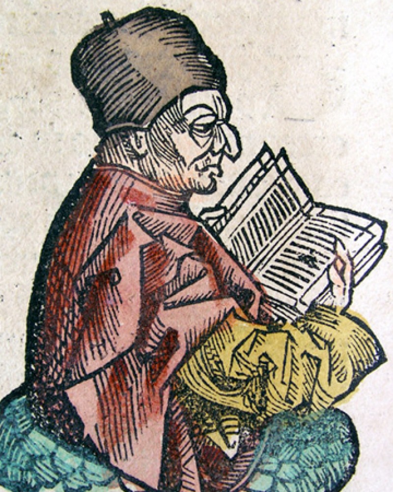 Manuscript image of St. Bede.