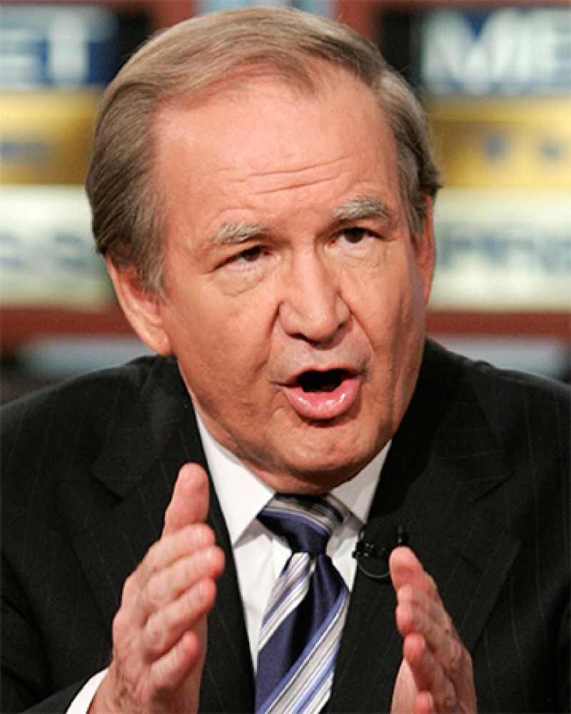 American journalist and politician Pat Buchanan.